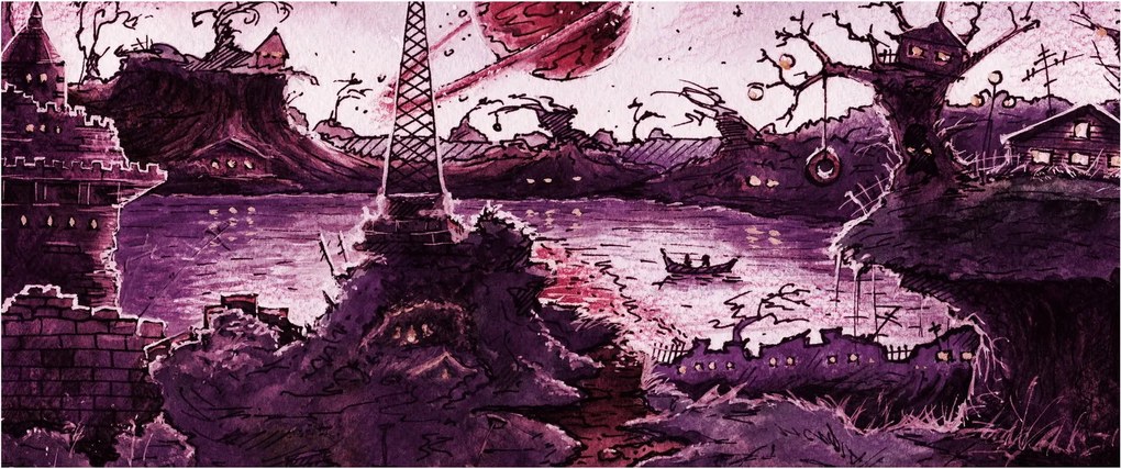 Obraz - Očarovaná dedina (120x50 cm)