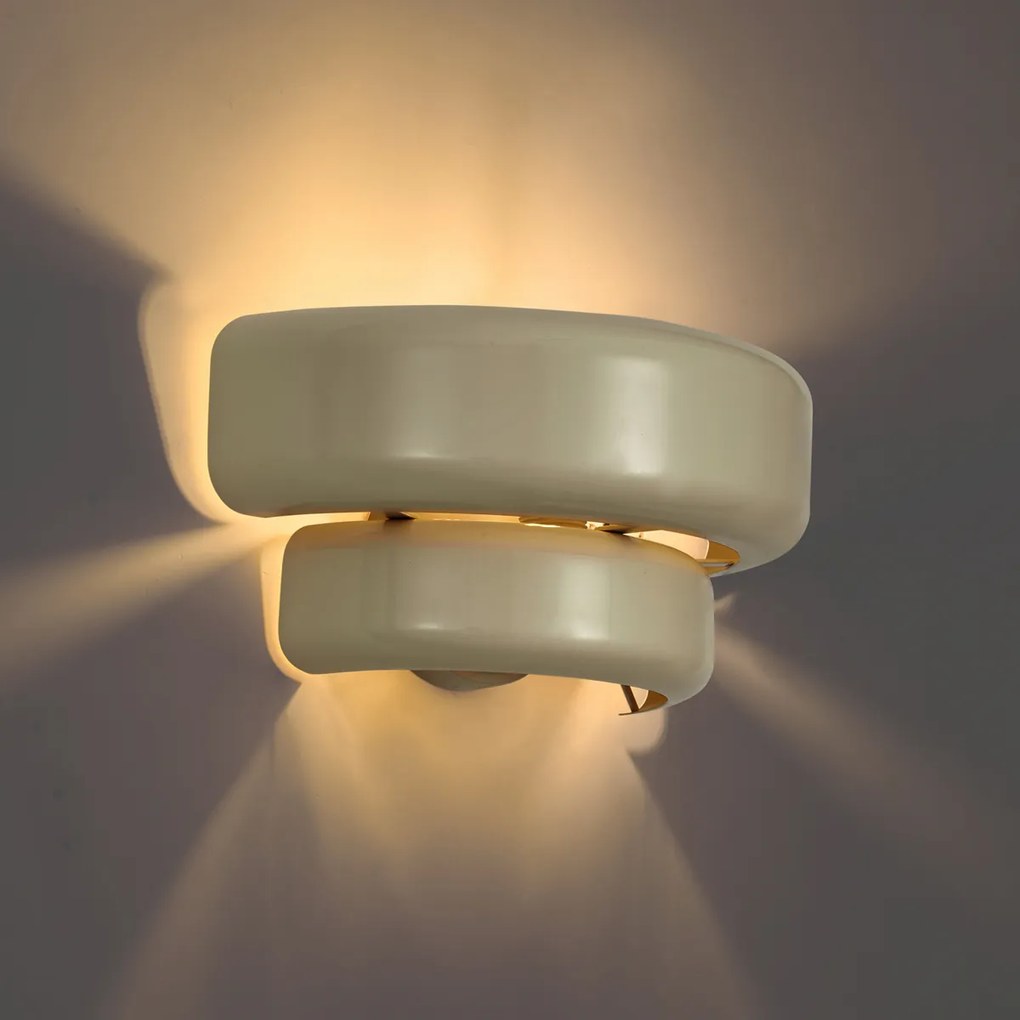 Retro nástenná lampa béžová - Ophelia