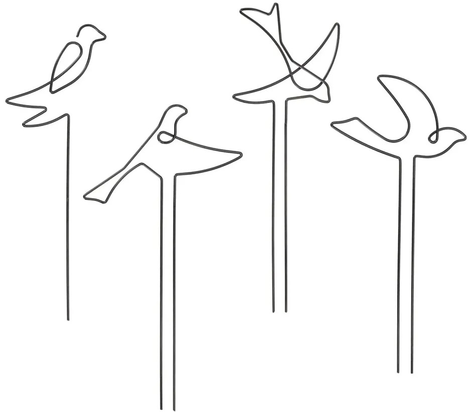 Kovová podpera rastlín 4 ks Bird – Esschert Design