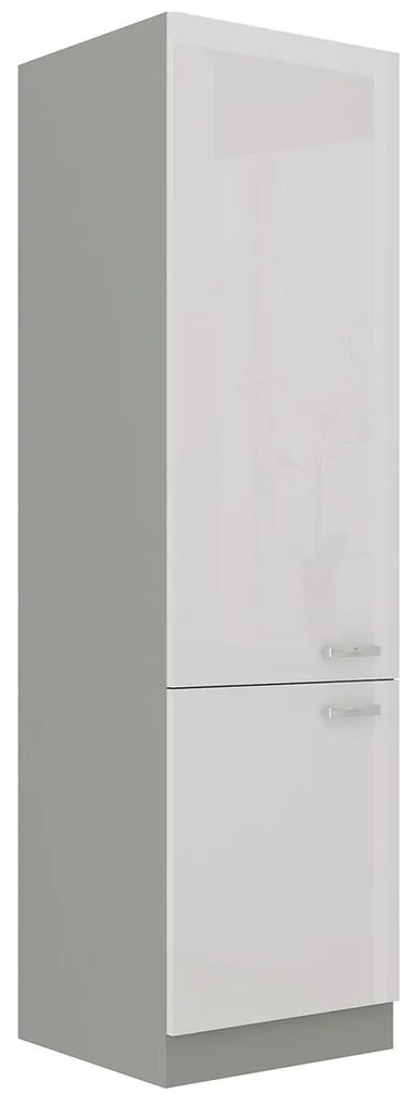 Vysoká kuchynská skrinka Multiline 60 LO-210 2F, Farby: šedý / biely lesk