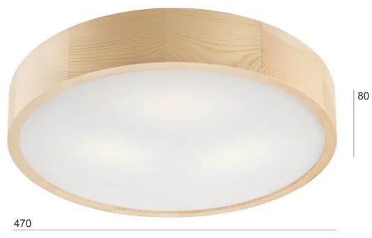 Stropné svietidlo NATURAL 3xE27/60W/230V pr. 47,5 cm borovica