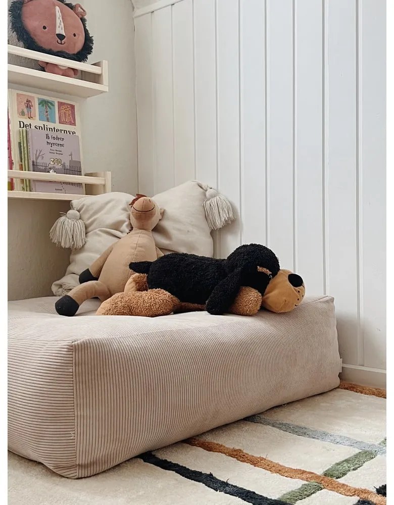 Menčestrový sedací puf Karup Design More Ivory