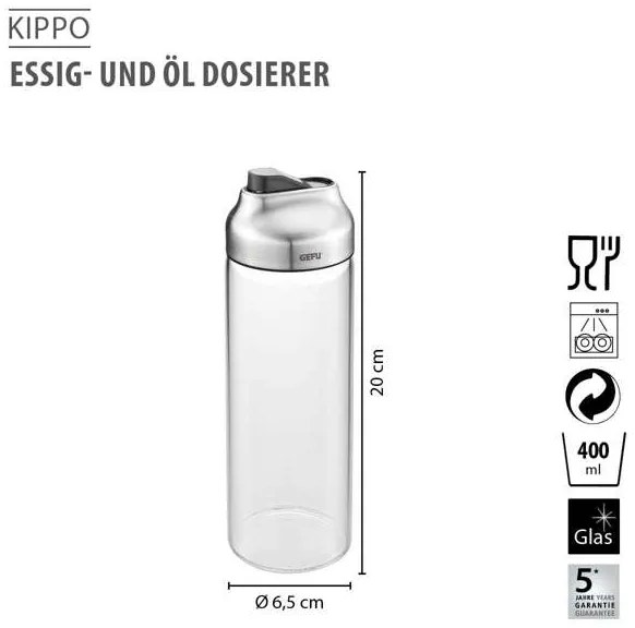 Gefu fľaša na olej alebo ocot Kippo 400 ml