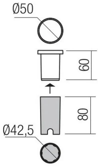 Redo 90044 - LED Vonkajšie zápustné svietidlo INCAS LED/2,3W/230V IP65