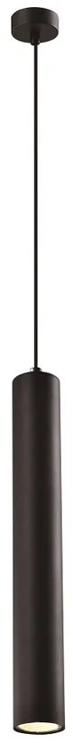 Candellux Čierny závesný luster Tubo 40cm pre žiarovku GU10 98-68125