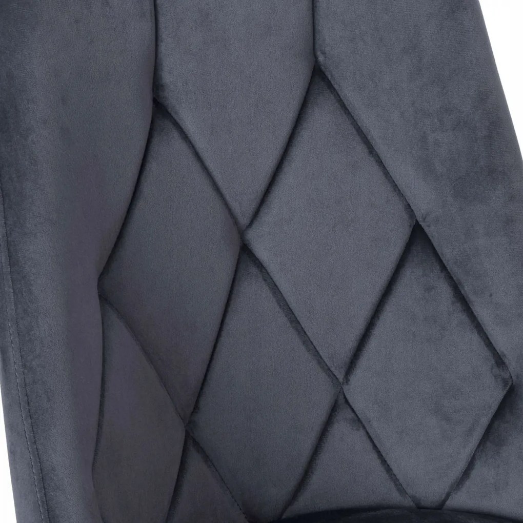 Čalúnená stolička LINCOLN zamat sivá