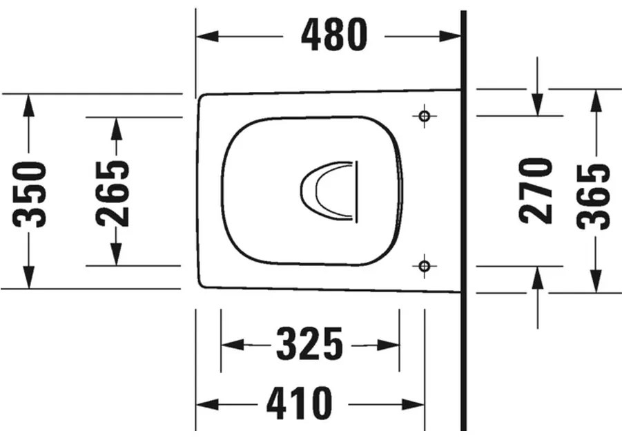 Duravit Duravit Viu - Závesné WC Compact, Rimless, biela 2573090000