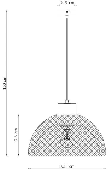 Globo 15393 - Luster na lanku VITIANO 1xE27/60W/230V
