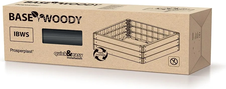 Vyvýšený záhon BASE WOODY 75,6 cm tehlovo hnedý