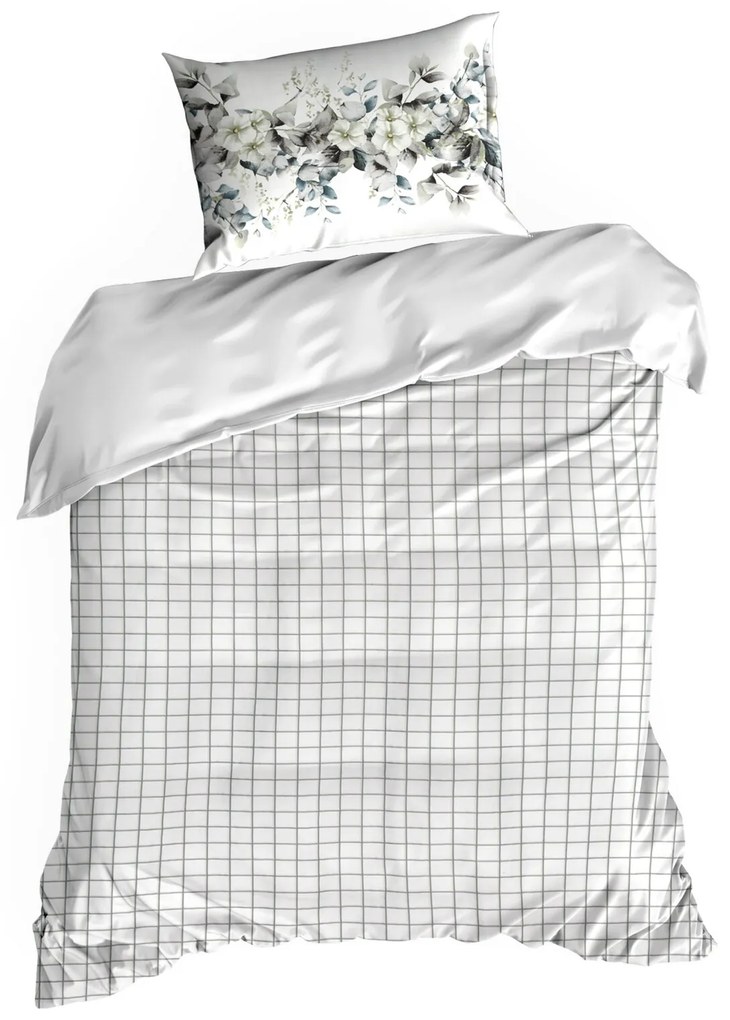 SATÉNOVÉ OBLIEČKY NIKA56 140X200 CM, 1 KS 70X80 CM VZOROVANÉ