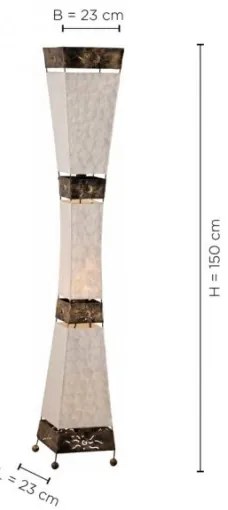 Paul Neuhaus 1923 - Stojacia lampa ABUJA 3xE27/40W/230V