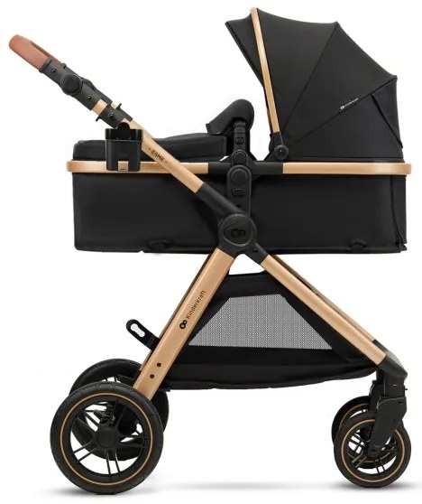 KINDERKRAFT - Kombinovaný kočík 3v1 ESME Pure black + autosedačka MINK PRO