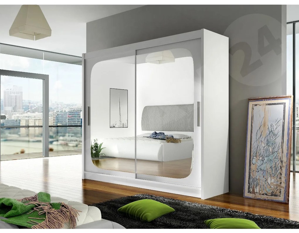 Skriňa London VIII, Farby: kašmír, Osvetlenie: osvetlenie LED RGB - farebné