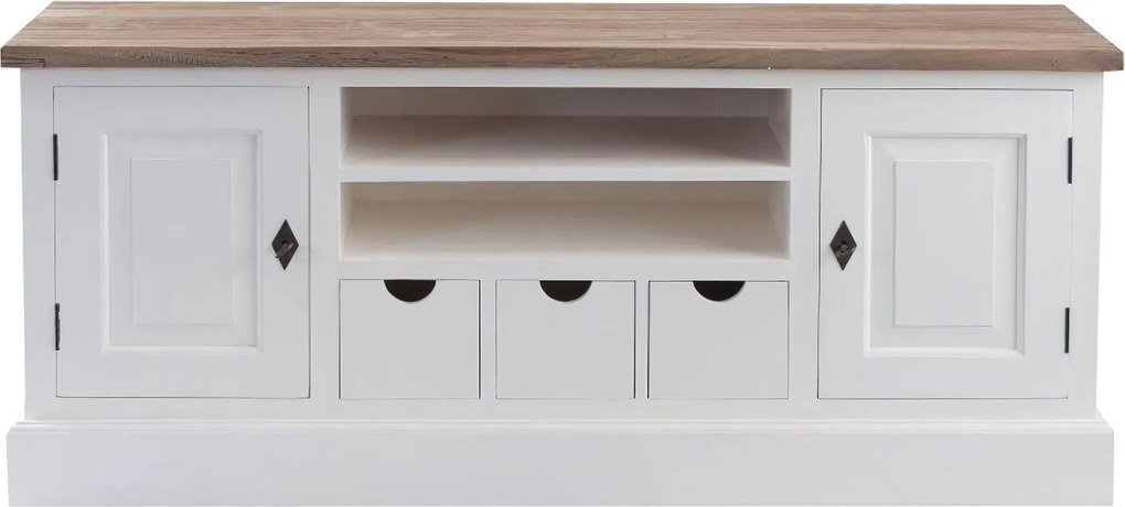 RTV skrinka Brighton 150 x 40 x 65 cm white&natural