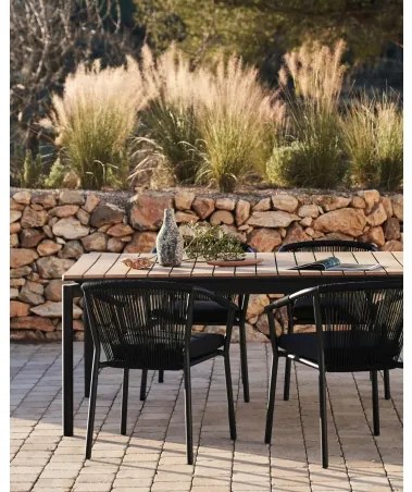 CANYELLES BLACK záhradný rozťahovací jedálensky stôl 140 cm