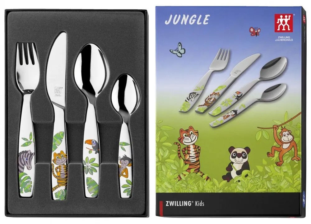 Detská súprava príborov Zwilling Jungle 4 ks, 7135-210