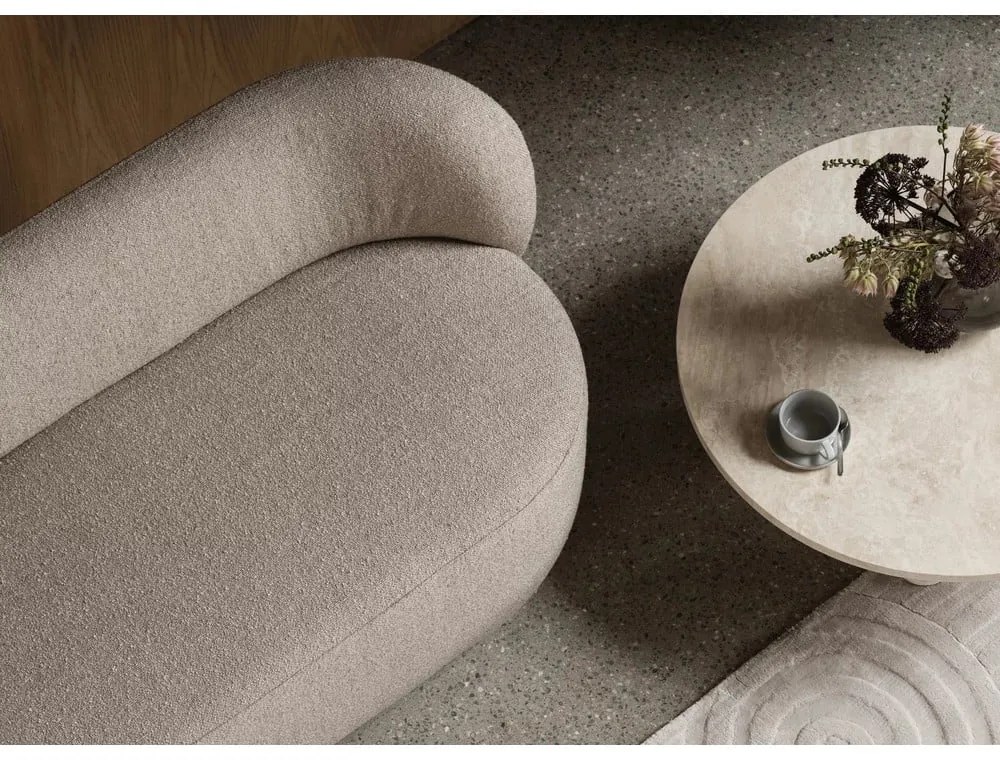 Béžový kamenný okrúhly konferenčný stolík ø 75 cm Volos – Blomus