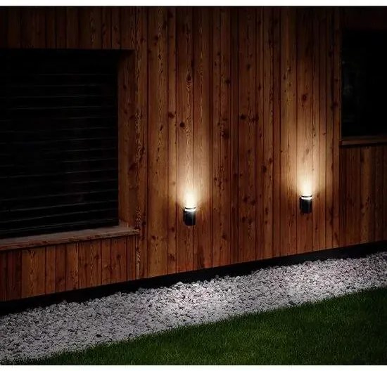 Solight LED vonkajšie nástenné osvetlenie Potenza, 1x GU10, čierne