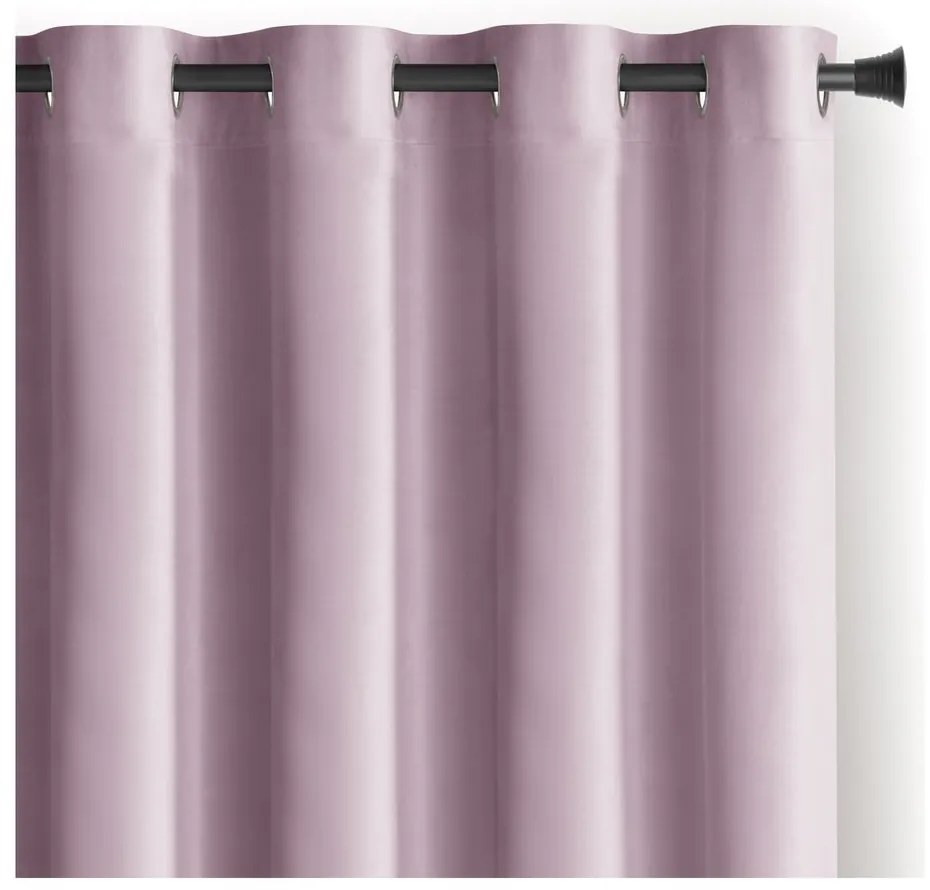 Svetloružový zamatový dimout záves 140x270 cm Eyelets – Restilo