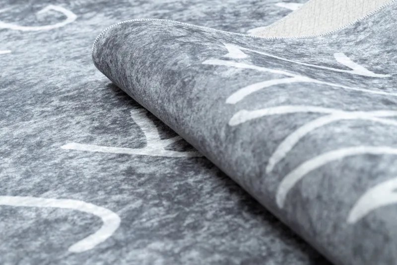 Dywany Łuszczów, Detský kusový koberec Junior 52106.801 Alphabet grey, 120x170, šedá, detská izba