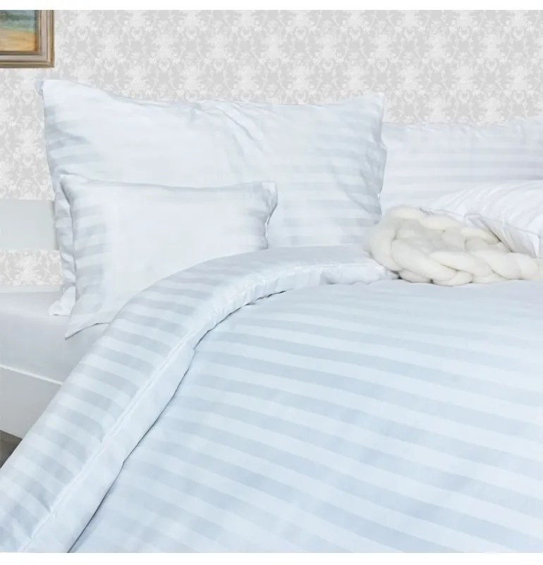 Obliečky damaškové biele EMI, Predĺžený set jednolôžko obsahuje 1x 140x220 + 1x 70x90