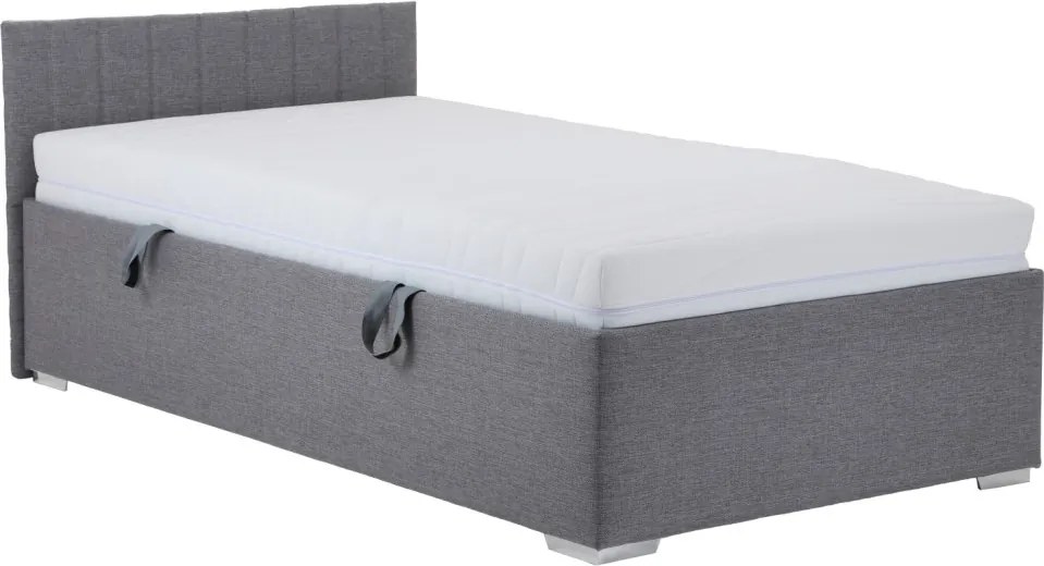 Posteľ s univerzálnym čelom Dafne 110x200 cm, holubia šedá tkanina