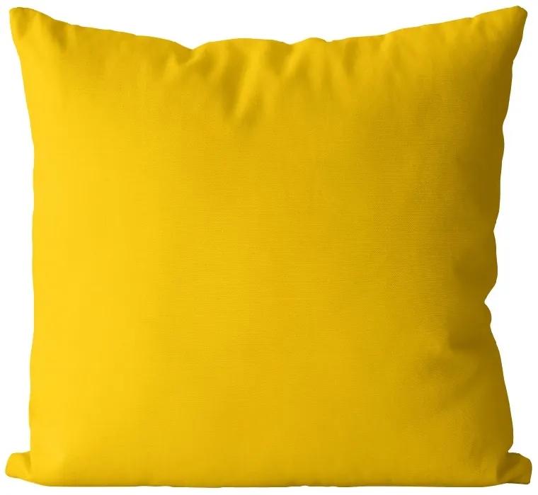 Vankúš Žltý sýty (Veľkosť: 55 x 55 cm)