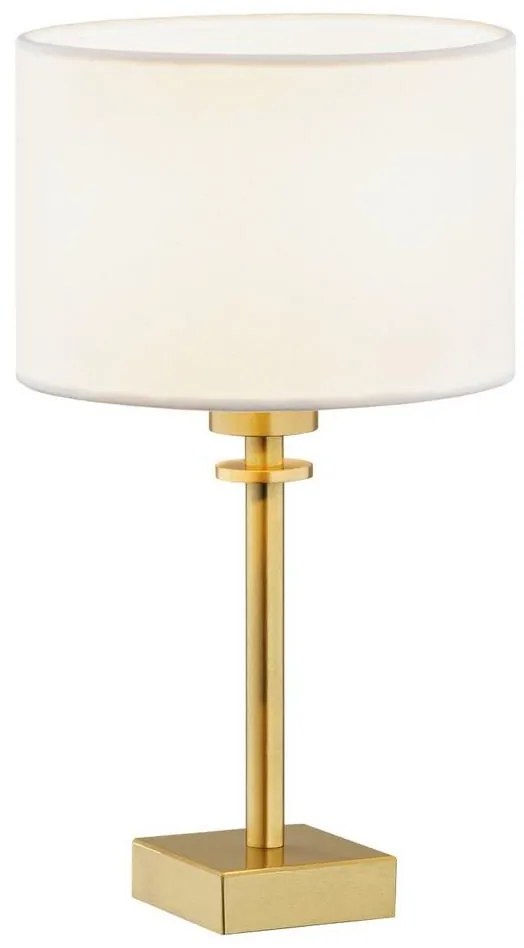 Argon 8047 - Stolná lampa ABBANO 1xE27/15W/230V mosadz/biela