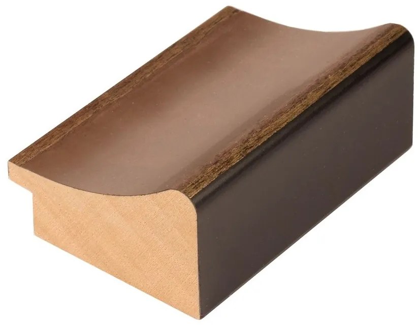 DANTIK - Zrkadlo v rámu, rozmer s rámom 50x90 cm z lišty DOPRODEJMETAL AG prehnutá veľká (3025)