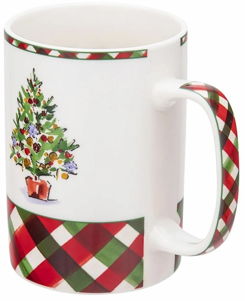 Altom Porcelánový hrnček Classic Christmas tree, 380 ml