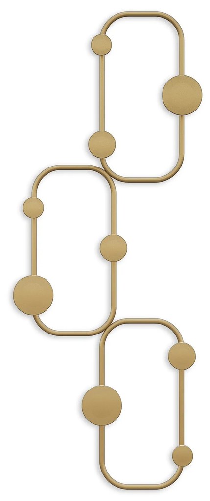 Nástenný kovový vešiak Lizzard 28 cm zlatý