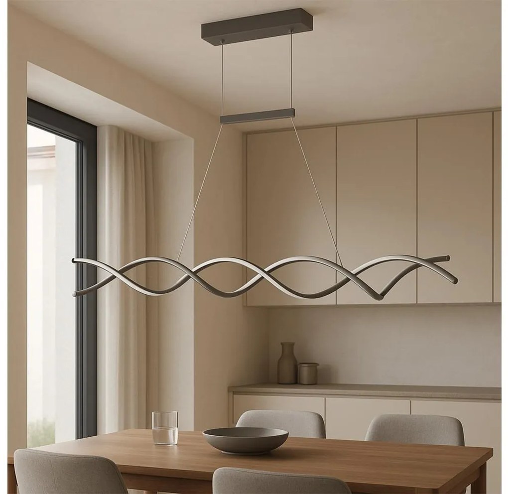 ONLI - LED Luster na lanku DNA LED/24W/230V 4000K strieborná