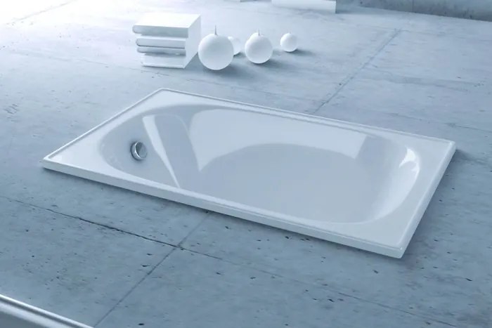Aqualine Aqualine, Smaltovaná vaňa 105x65cm, biela, V105X65