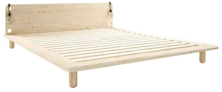 Dvojlôžková posteľ z borovicového dreva s roštom 160x200 cm Peek – Karup Design