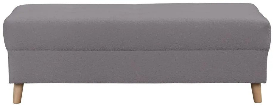 Tmavosivý taburet z textílie buklé Ariella – Ropez