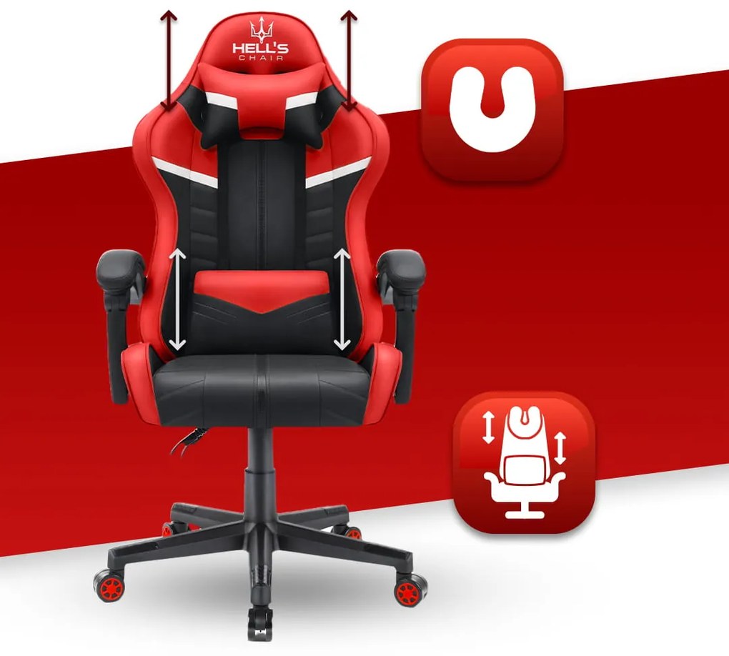 Herná stolička Hell's Chair HC-1004 RED