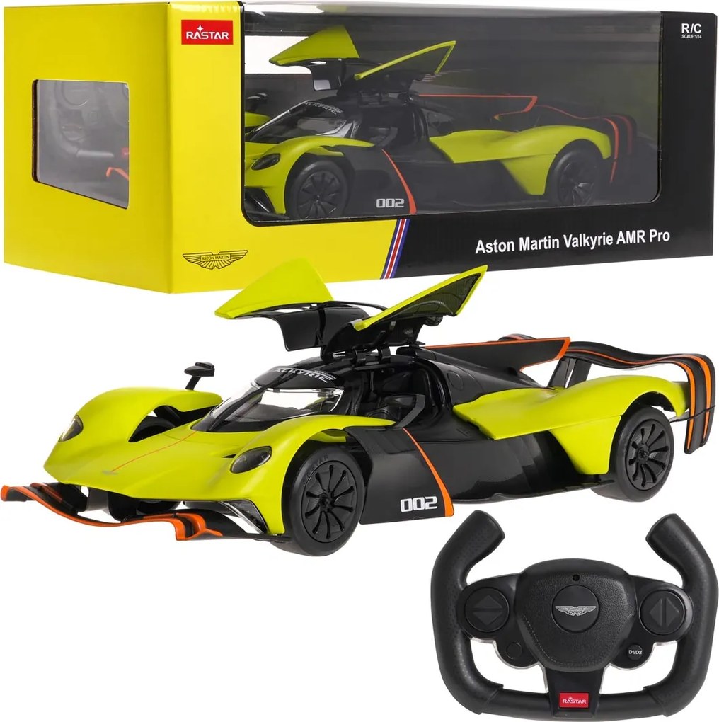 RC auto Aston Martin Valkyrie AMR Pro 1:14 RASTAR zelené na diaľkové ovládanie