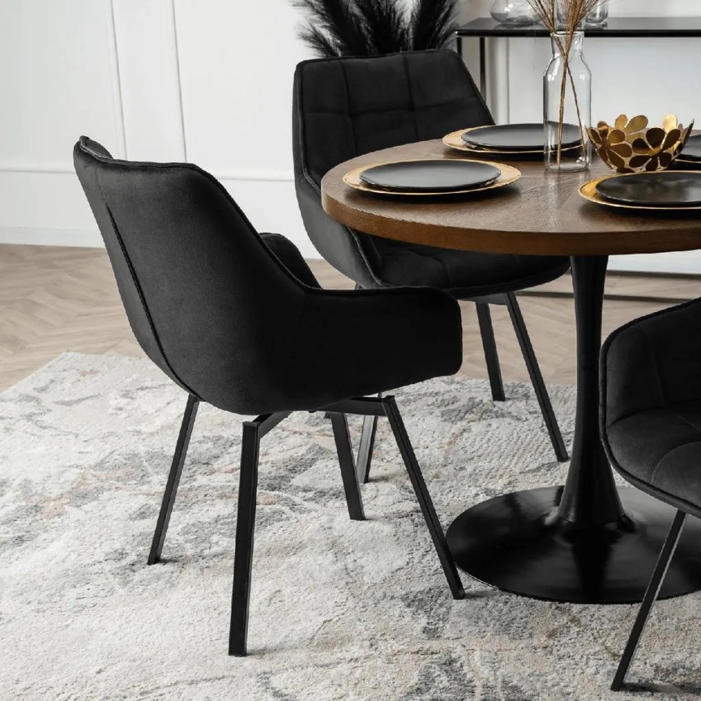 PROXIMA.store - Otočné jedálenské kreslo LUNA FARBA: hnedá