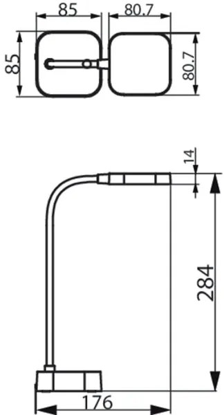 Philips - LED Stmievateľná dotyková stolná lampa ROCK LED/5W/5V 1800 mAh