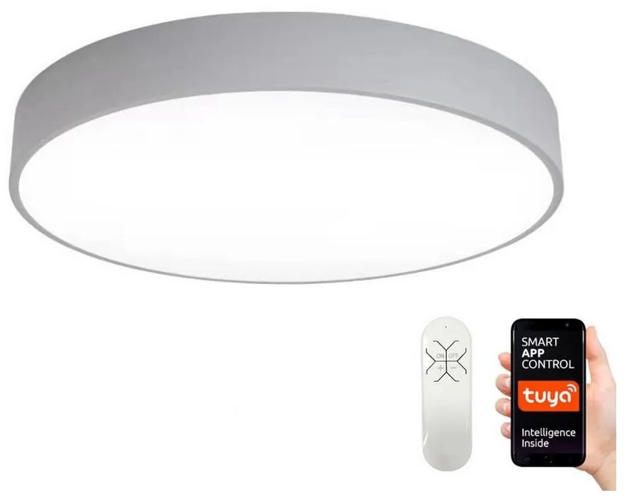 Immax Neo Immax NEO 07143-GR80 - LED Stmievateľné svietidlo RONDATE 65W/230V Tuya šedá + DO IM0860