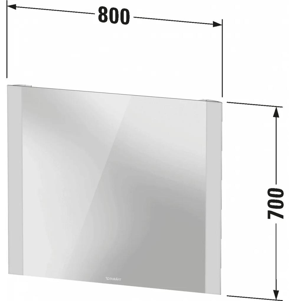 Duravit - Zrkadlo 800x700 mm s osvetlením, LM787600000
