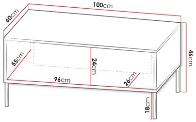 Konferenčný stolík Meretaz 7 (čierna). Vlastná spoľahlivá doprava až k Vám domov. 1122628