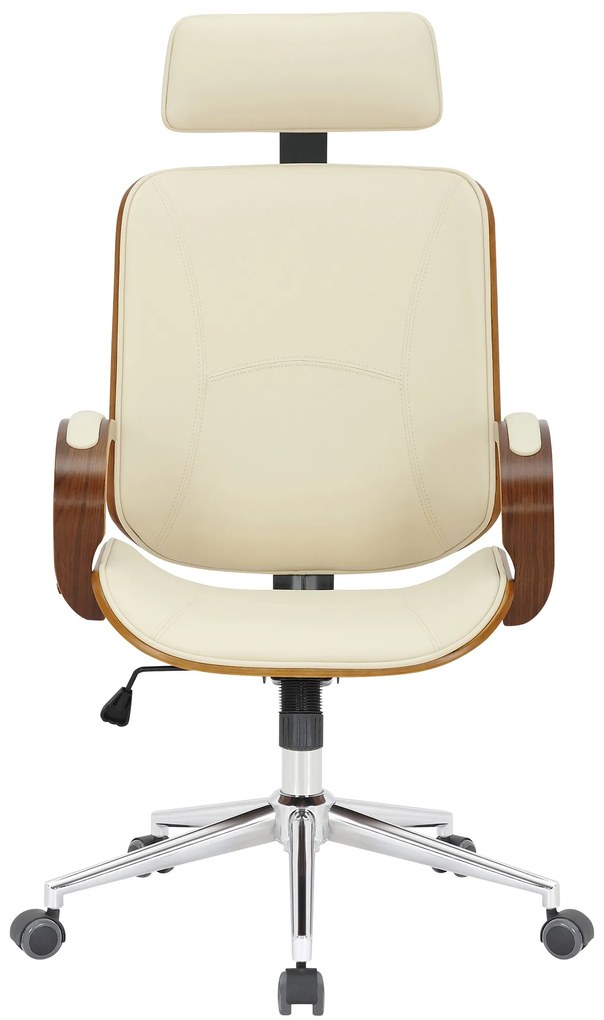Design-Shop Kancelárska stolička Dayton - drevo orech - Krémová