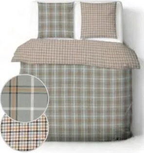 XXXLutz POSTEĽNÁ BIELIZEŇ, flanel, sivohnedá, sivozelená, 140/200 cm MISTRAL - Obliečky & plachty - 003591060601