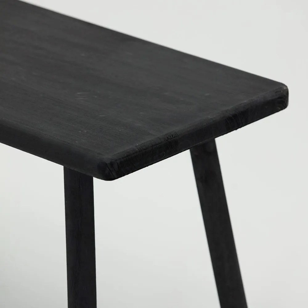 House Doctor Drevená lavica / stolička NADI 81 cm čierna