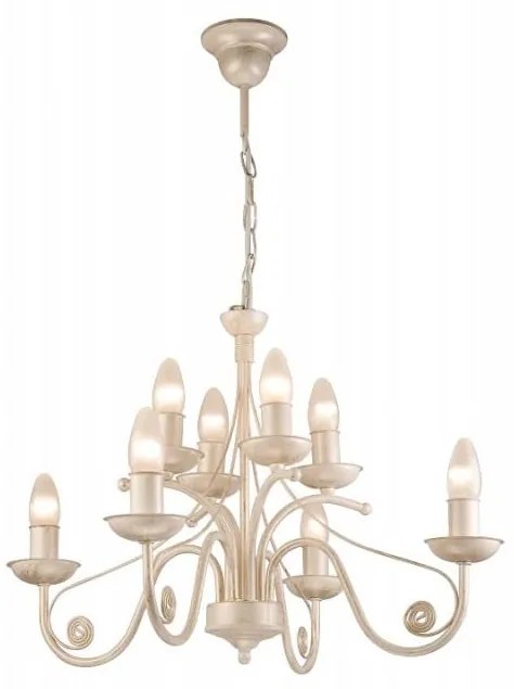 Lamkur Luster na reťazi DONATO 8xE14/40W/230V LM 8.29 BIAŁY