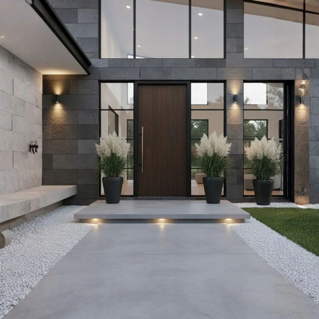 Sada 2 ks květináčů Purea 51,2x39,5/34,9x39,5 cm antracitová