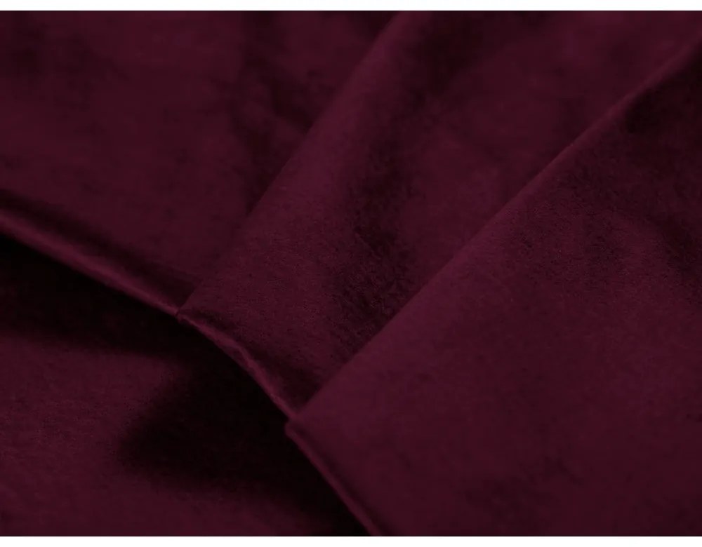 Tmavočervená zamatová rozkladacia pohovka Milo Casa Luca