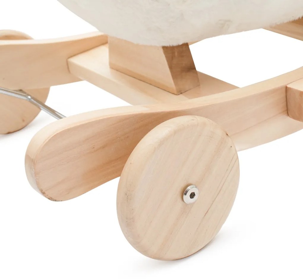 Hojdacia hračka s kolieskami a melódiou Baby Mix Labuť biela