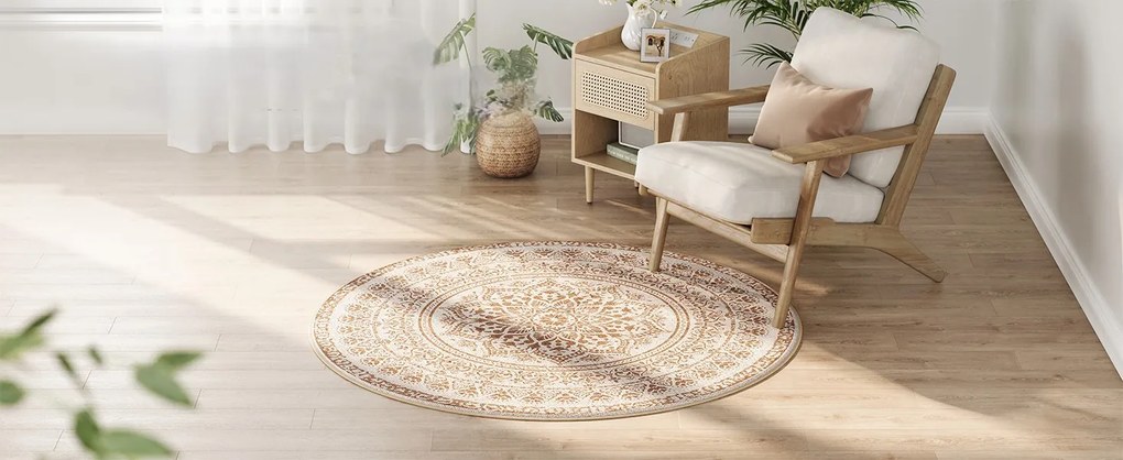 Kulatý koberec ORIENT 120 cm cappuccino